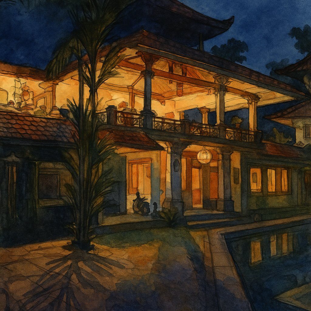 Saraswati Temple Arts - evening character